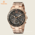 Mulheres Classic Rose Gold-Tone Watch com Gray Dial Multi-Function 71236